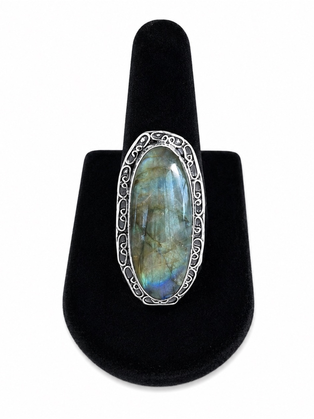 925 Labradorite Sterling Silver Ring-NEW